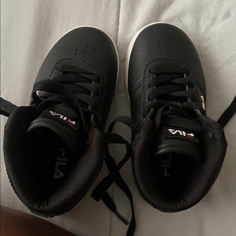 Fila Kids Black High-Top Sneakers